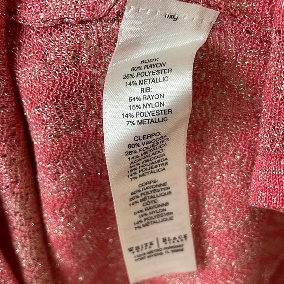 NWT $68 WHBM stunning metallic asymmetrical ombré tank - Picture 9 of 11